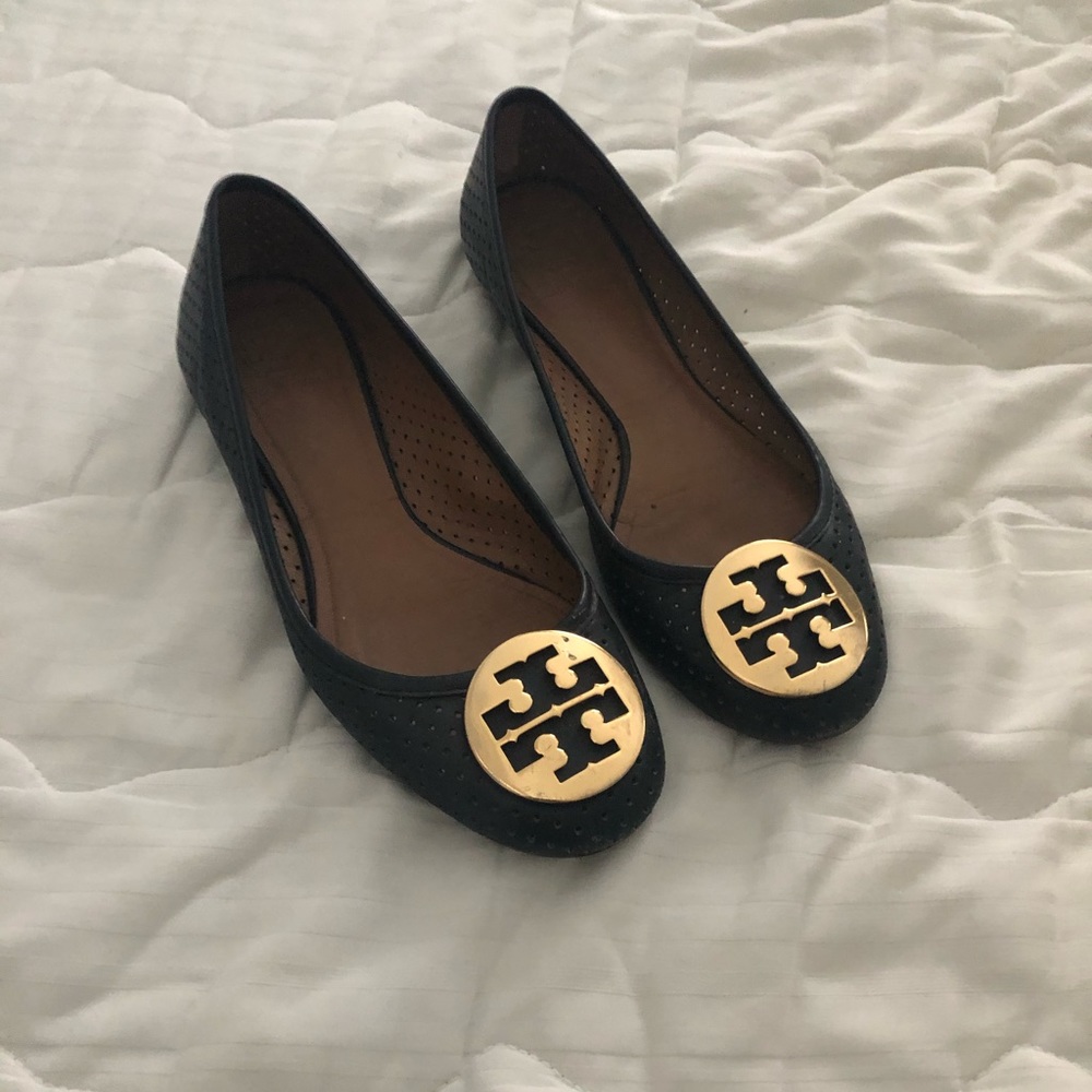 Tory Burch navy blue flats